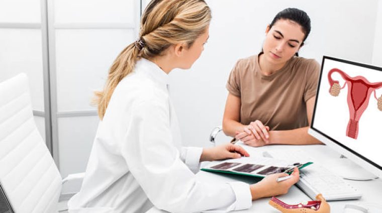 gynecology consultation Gynecologist consultation for young woman patient. Women's health treatment and diagnosis of diseases of the cervix. Gynecology