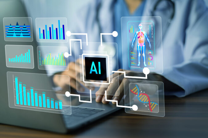 Doctor technology AI transforms patient care by integrating advanced diagnostics, predictive analytics, and personalized treatment for improved healthcare efficiency and accuracy.